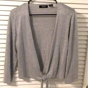 Shiny silver shrug size Large